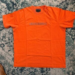 Vintage Abercrombie & Fitch Orange Men's Shirt Large (heavy tee)